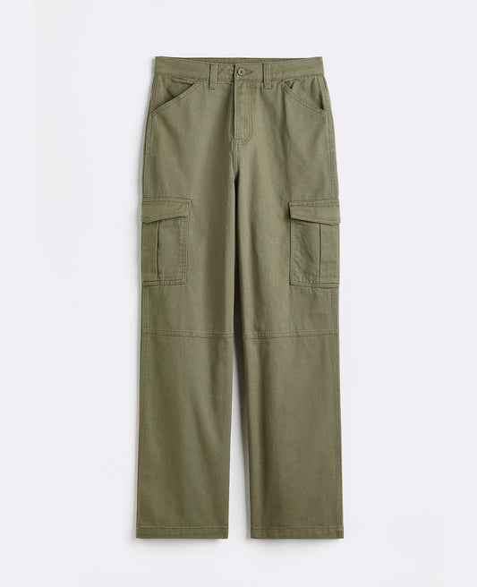 Solid Cargo Pant